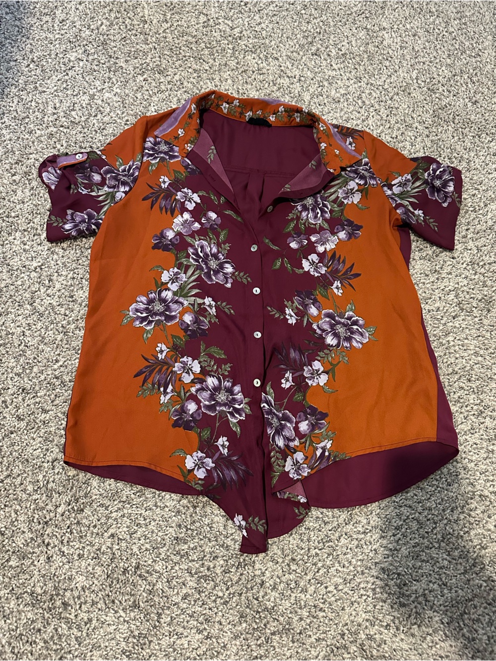 Sara Michelle Floral Button-Down Shirt
